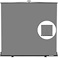 【Wider Style】 RAUBAY 78.7 x 82.7in Large Collapsible Gray Backdrop Screen Portable Retractable Panel Photo Gray Background with Stand for Video Conference, Photographic Studio, Streaming