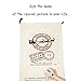 HBlife Canvas Santa Sack, 19.7 X 27.6 Inch Large Santa Bags for Gifts, Personalized Christmas Sacks for Presents with Drawstring, Style 3