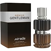 MIRADA Gentleman Genius, Men's Eau de Parfum (EDP) 3.4 FL. Oz (100ml), Men’s Perfume with Notes of Bergamot, Black Pepper, Lavender, Orris, Cloves, Cinnamon, Vanilla Husk, Tolu Balsam