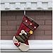 YAMUDA Xmas 3D Lively Big Christmas Stockings 18 Inches Set of 2 Long Santa Claus Decoration Snowman Design for Kids (Extra Large E)