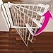 Munchkin Auto Close Pressure Mounted Baby Gate for Stairs, Hallways and Doors, Walk Through with Door, Metal, White , 37.8 Inch (Pack of 1)