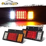 Partsam 2Pcs LED Truck Trailer Tail Lights Bar Kit