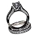Clearance ! 2-in-1 Womens Vintage White Diamond Silver Engagement Wedding Band Ring Set Valentine's Festival Gifts for Boyfriend Girlfriend (US Size)
