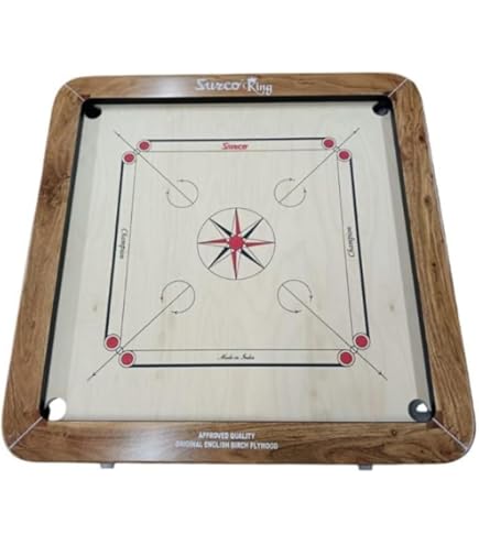Amazon.com: Siscaa Jumbo Fighter Carrom Board 36mm Fast English