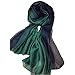 Unilove Summer Silk Scarf Gradient Color Long Lightweight Sunscreen Shawls for Women (Dark Green)