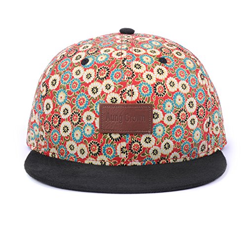 Men Women Snapback Hats Adult Adjustable Flat Brim Baseball Caps Floral Hip Hop - 100% Acrylic Male Female Cool Cute Adorable Flat Bill Hat - Best for Sports, Outdoors, Hiking, Party, Gift