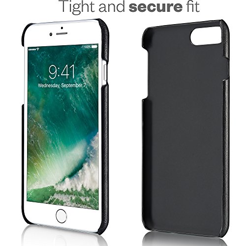 KAVAJ iPhone 8 Plus iPhone 7 Plus Case Leather "Tokyo" Black Slim-Fit Genuine Leather iPhone 8 Plus Wallet Case Leather iPhone 8 Plus Bumper Case With Business Card Holder Cover for Apple iPhone8 Plus