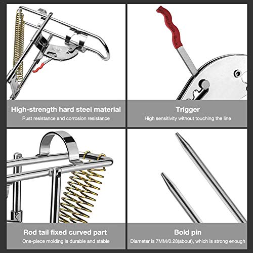 Caste Edelstahl Rutenhalter Angelrute Halfter, Edelstahl Einstellbar Rutenhalter Angelrute Ruten Halterung Ständer… – Bild 6