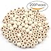 Jdesun 200 Pieces Wooden Beads, Natural Round Wood Loose Beads Wood Spacer 12mm Diameter x 5mm Hole