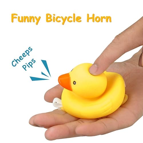 NEKRASH Duck Bike Bell, Rubber Duck Bicycle Accessories with LED
