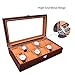 JINDILONG Watch Cases for Men 12 Slots Solid Wood Storage Organizer Display Box Large Holder Exquisite and Durable,Best Present for Birthday,Valentine's Day, Wedding, Christmas and New Year