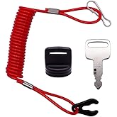 Marine Stop Switch Lanyard &amp; Key Cap Replacement for Yamaha Outboard Marine 682-82556-00-00 703-82577-00-00 90890-55879-00