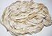 Sari Pure Silk 100g Ribbon Yarn Multi Recycled Sari Silk Ribbon Yarn (Cream),Dyeable Silk Ribbon