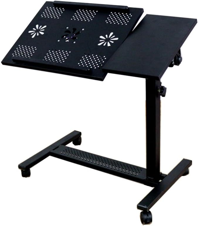 Betty Mesa Mesa portátil Enrollable con Ventiladores Mesa de Soporte