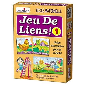 StonKraft Game Links (French) | Language Independent | Preschool Learning Toys - Educational Toys | Learning Games | Matching Games for Kids & Toddlers