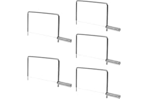 Mikinona 5Pcs Stainless Steel Cheese Slicer with Cutting Wire Heavy Duty Cheese Cutter Butter Slicer for Easy Handling and Co