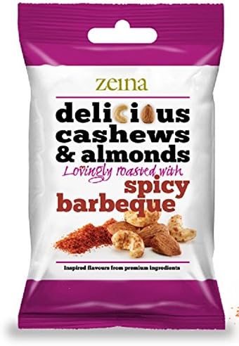 Zeina Delicious Spicy BBQ Cashews & Almonds 80g (Pack of 10)