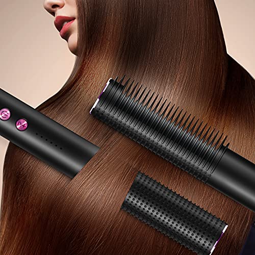 Hair Straightener Brush, AutoYet2 with 2in1 straightening Comb for