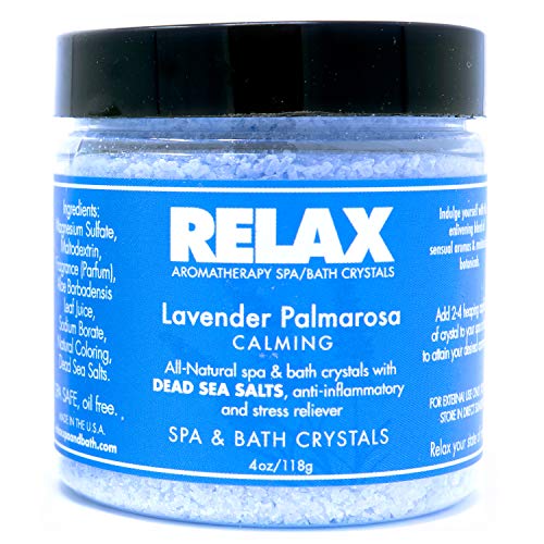 Epsom Salts for Soaking (4 pack) Bath Salts 4 Ounce Sample Pack- Natural Dead Sea Salts Infused with Vitamins and Minerals- Soft Skin and Healing, Safe for Spa, Bath, and Hot Tub