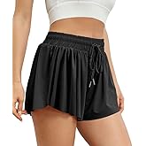 AUTOMET Womens 2 in 1 Running Shorts Casual Summer Athletic Shorts