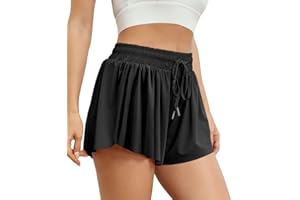 AUTOMET Women‘s 2 in 1 Flowy Running Shorts Casual Summer Athletic Shorts