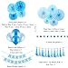VEYLIN 35 PCS Blue Boys Birthday Party Decoration Set for Baby Shower ,Includes Paper Fans,Balloons,Happy Birthday Banner,Paper Tassels,Tissue Paper Pompoms and Star Garland