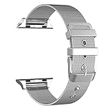 Apple Watch Band, ANIYOH 42MM New Milanese Loop Stainless Steel iWatch Band With Classic Buckle Replacement Strap for Apple Watch Series 3 Series 2 Series 1 Nike + Edition Sport ( 42mm Silver )