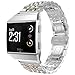 NO1seller Top Fitbit Ionic Bands, Solid Stainless Steel Band Replacement Accessories with Classic Butterfly/Hand Adjustment Clasp for Fitbit Ionic Smartwatch