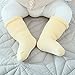 VWU Baby Socks with Grips Thick Cotton Socks for Toddler Infant Baby Girl Baby Boy 0-3 Years Old 5 Color (1-3 Years, White(6-pack))