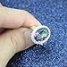 Jewelry Set, J.MOSUYA 925 Sterling Silver Plated Rainbow Mystic Topaz Ring Earring Necklace Set for Women