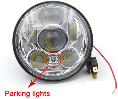5.75" CREE LED Headlight Projector Daymaker for Harley Davidson Motorcycle (Chrome)
