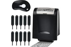 TIMESETL Identity Theft Protection Roller Stamp Wide Kit, Privacy Stamp Roller With 10 Ink Refills Information Blocker Stamps