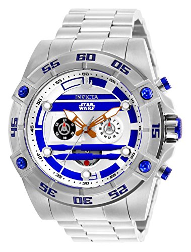 Invicta Men's 'Star Wars' Quartz Stainless Steel Casual Watch, Color:Silver-Toned (Model: 26518)