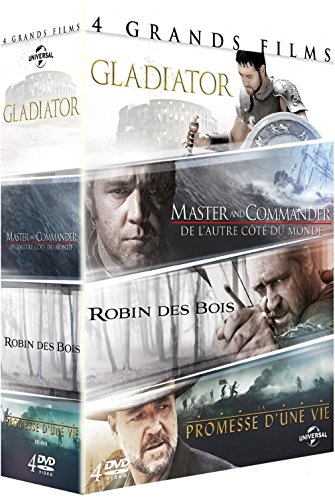 Russell Crowe - 4 Grands Films : Gladiator + Master And Commander + Robin Des Bois + La Promesse D'une Vie - Pack