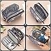 VEXTROFORT Small Makeup Bag for Purse Travel Cosmetic Bags for Women with Brush Organizer and Detachable Handle Waterproof (Gray)