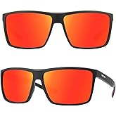MAXJULI Polarized Big Sunglasses for Men Women with Big Heads UV 400 Protection 8125