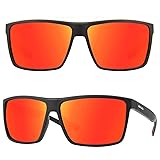MAXJULI Polarized Big Sunglasses for Men Women with