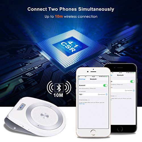 image for Autopmall Bluetooth Car Kit, Bluetooth Speakerphone Handsfree Speaker 