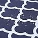 Homcomoda Place Mats for Kitchen Table Waterproof Spillproof Polyester Placemats Geometric Series Trellis for Dinner Table Set of 6 (Navy Blue)