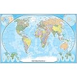 24x36 World Classic Wall Map Poster Paper Folded