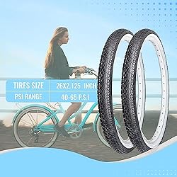 2-Pack Cruiser Bike Tires Set: MOHEGIA 26 x 2.125