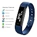 007plus Fitness Tracker, D115 Concise Style Point Touch Activity Tracker (Blue)