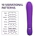 Electric Handheld Vibrator-10 Vibration Patterns - Silicone Bullet Vibrator - Waterproof Vibrator for Women, Powerful & Quiet Vibration - Packaged Handheld Vibrator, Purple, Lyps Annabelle