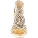 Fabulous Delicacy-07 Open Toe Platform Sandals for Women, Gold Pu, 10