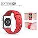 MoKo Apple Watch Band Series 1 Series 2, Soft Silicone Fitness Replacement Sports Band for 42mm Apple Watch All Models, RED (Not fit 38mm Versions)