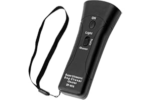 KUJOBUY Ultrasonic Anti Dog Barking Pet Trainer LED Light Gentle Anti Barking Chaser Style 3 in 1 Bark Control Tool Pet Training Device Handheld Trainer Stop Barking & Repellent Dog Bark Deterrent Devices