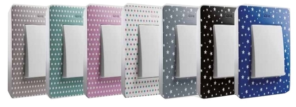 Simon 8200610 – 222 Frame 1 ELEM. Stars Black