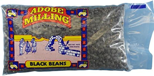Adobe Milling Dried Black Turtle Beans, 16 oz (Pack of 6)