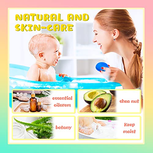 Light Up Kids Bath Bombs with Surprise Inside, Huge Bath Bombs for Kids