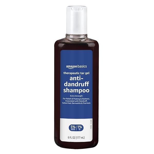 AMAZON BASICS THERAPEUTIC PLUS COAL TAR ANTI-DANDRUFF SHAMPOO EXTRA STRENGTH 1% COAL TAR, 6 FL OZ, PACK OF 1